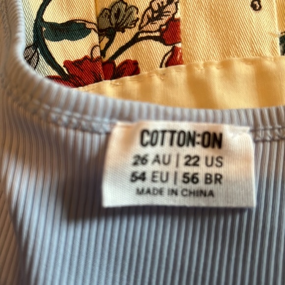 Women’s size 22 curve active rib crop tank blue - Picture 4 of 4